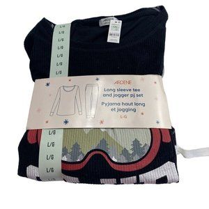 Ardene Long Sleeved Tee and Jogger PJ Set, Womens Size Large Pyjamas Set, Brand